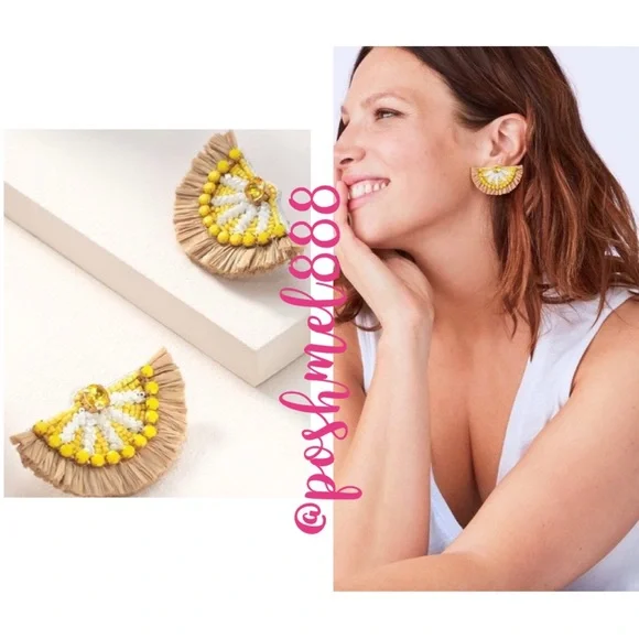 :: S&D🍋LTD EDITION Raffia🍋Lemon Drop Earrings - Picture 1 of 10